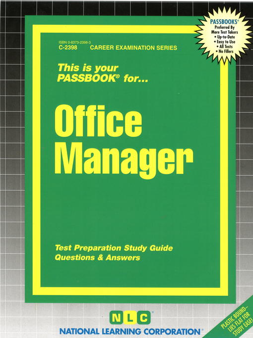 Title details for Office Manager by National Learning Corporation - Available